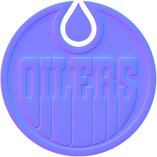 Edmonton Oilers Colorful Embossed Logo iron on paper